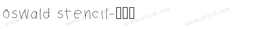 oswald stencil字体转换